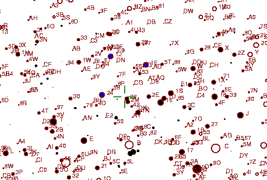 Identification sketch for variable star AL-AND (AL ANDROMEDAE) on the night of JD2452910.