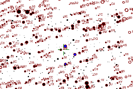 Identification sketch for variable star BM-SGE (BM SAGITTAE) on the night of JD2452910.