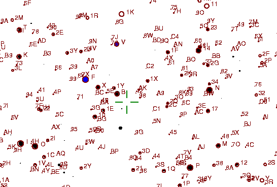 Identification sketch for variable star DL-PEG (DL PEGASI) on the night of JD2452910.