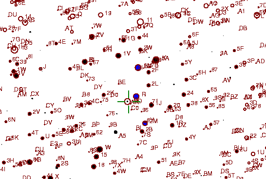 Identification sketch for variable star EG-PEG (EG PEGASI) on the night of JD2452910.