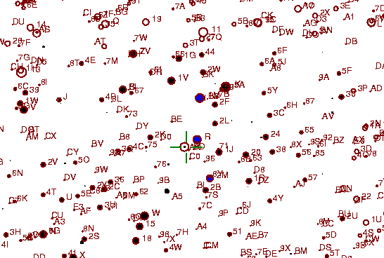 Identification sketch for variable star EG-PEG (EG PEGASI) on the night of JD2452910.