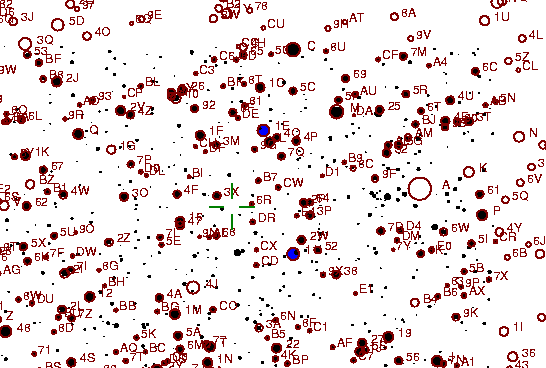 Identification sketch for variable star RY-SGE (RY SAGITTAE) on the night of JD2452910.