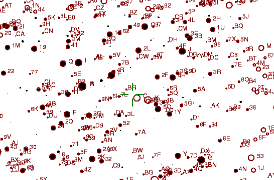 Identification sketch for variable star SU-TAU (SU TAURI) on the night of JD2452910.