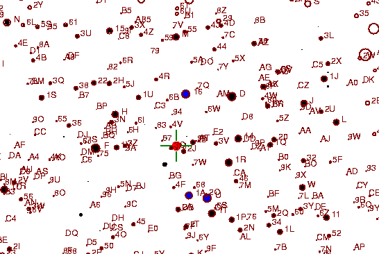 Identification sketch for variable star SV-AND (SV ANDROMEDAE) on the night of JD2452910.