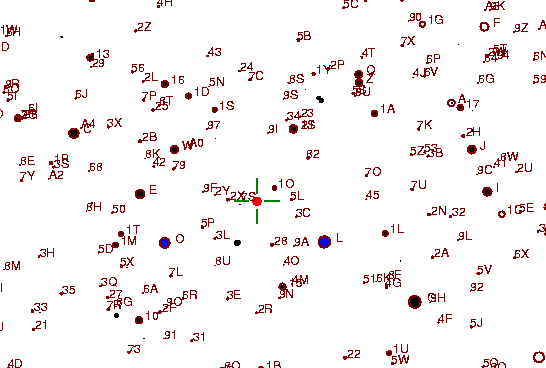 Identification sketch for variable star TT-ARI (TT ARIETIS) on the night of JD2452910.
