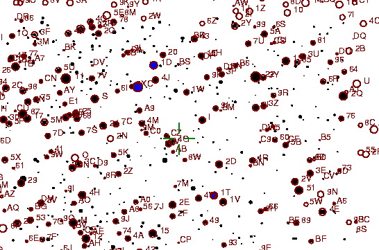 Identification sketch for variable star V1229-AQL (V1229 AQUILAE) on the night of JD2452910.