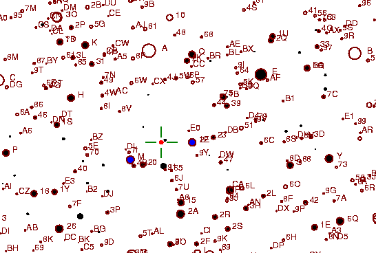Identification sketch for variable star AM-GEM (AM GEMINORUM) on the night of JD2452994.