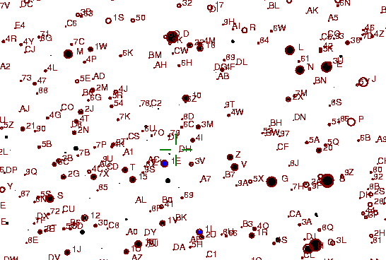 Identification sketch for variable star BI-ORI (BI ORIONIS) on the night of JD2452994.