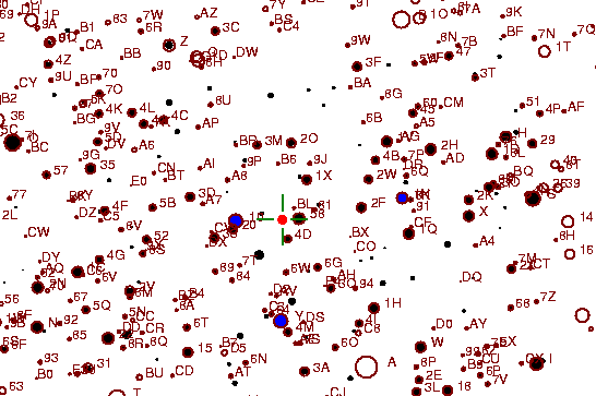 Identification sketch for variable star CD-GEM (CD GEMINORUM) on the night of JD2452994.