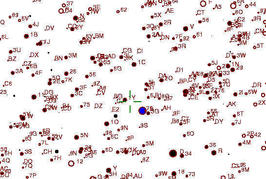 Identification sketch for variable star EU-ORI (EU ORIONIS) on the night of JD2452994.