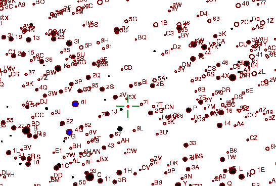Identification sketch for variable star GH-GEM (GH GEMINORUM) on the night of JD2452994.