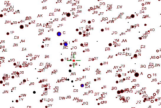Identification sketch for variable star GO-AUR (GO AURIGAE) on the night of JD2452994.