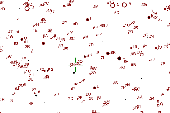 Identification sketch for variable star IY-UMA (IY URSAE MAJORIS) on the night of JD2452994.