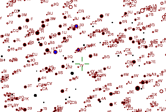 Identification sketch for variable star KZ-GEM (KZ GEMINORUM) on the night of JD2452994.