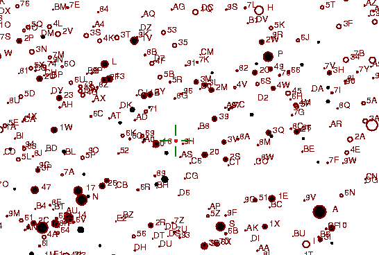 Identification sketch for variable star PQ-GEM (PQ GEMINORUM) on the night of JD2452994.
