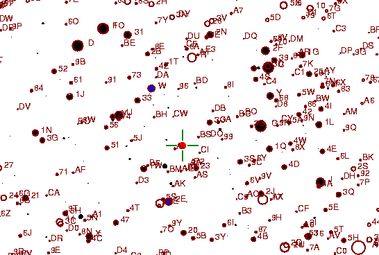 Identification sketch for variable star QS-ORI (QS ORIONIS) on the night of JD2452994.