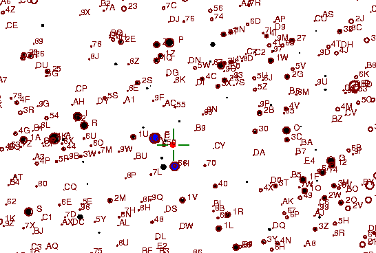 Identification sketch for variable star RR-GEM (RR GEMINORUM) on the night of JD2452994.