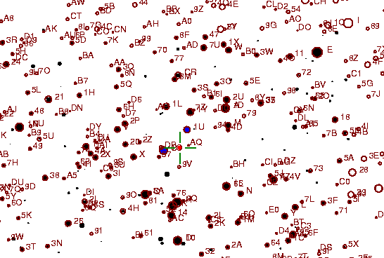 Identification sketch for variable star RR-MON (RR MONOCEROTIS) on the night of JD2452994.