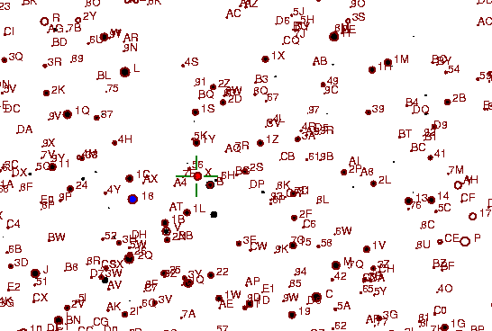 Identification sketch for variable star RU-LYN (RU LYNCIS) on the night of JD2452994.