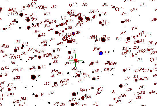 Identification sketch for variable star RW-AUR (RW AURIGAE) on the night of JD2452994.