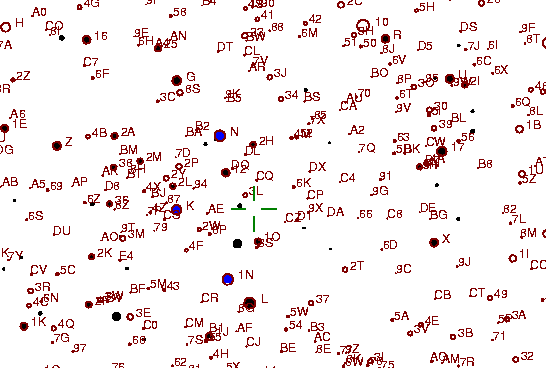 Identification sketch for variable star U-GEM (U GEMINORUM) on the night of JD2452994.