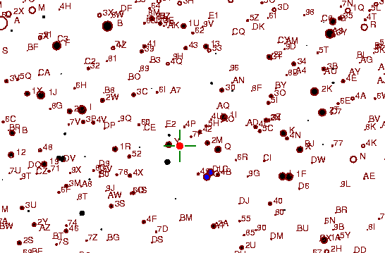 Identification sketch for variable star U-LYN (U LYNCIS) on the night of JD2452994.