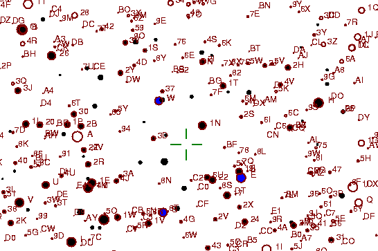 Identification sketch for variable star UU-AUR (UU AURIGAE) on the night of JD2452994.