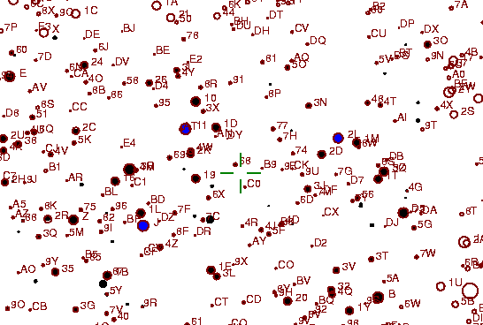 Identification sketch for variable star UV-GEM (UV GEMINORUM) on the night of JD2452994.