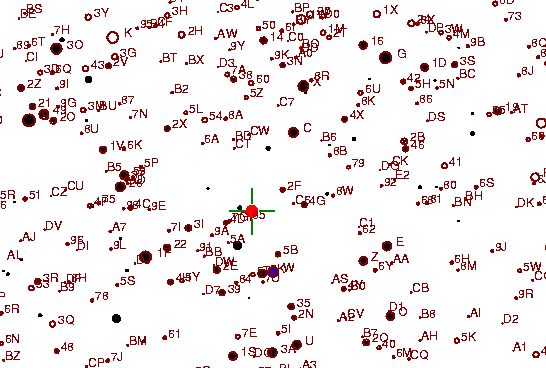 Identification sketch for variable star V-AUR (V AURIGAE) on the night of JD2452994.