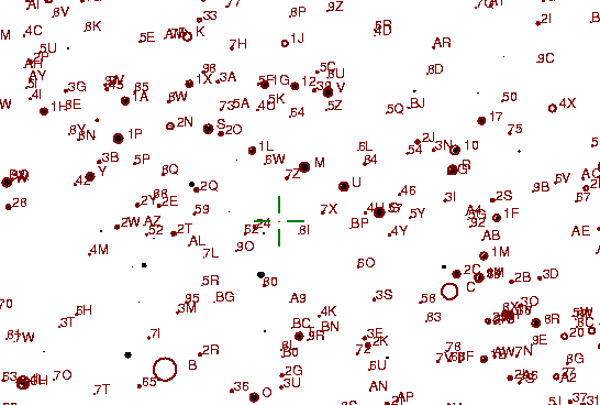 Identification sketch for variable star V1159-ORI (V1159 ORIONIS) on the night of JD2452994.