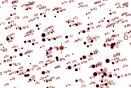 Identification sketch for variable star VX-GEM (VX GEMINORUM) on the night of JD2452994.