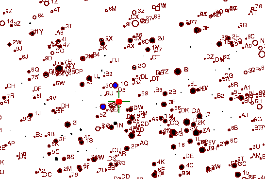 Identification sketch for variable star W-AUR (W AURIGAE) on the night of JD2452994.