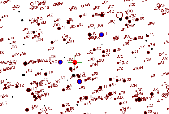 Identification sketch for variable star OW-GEM (OW GEMINORUM) on the night of JD2453022.