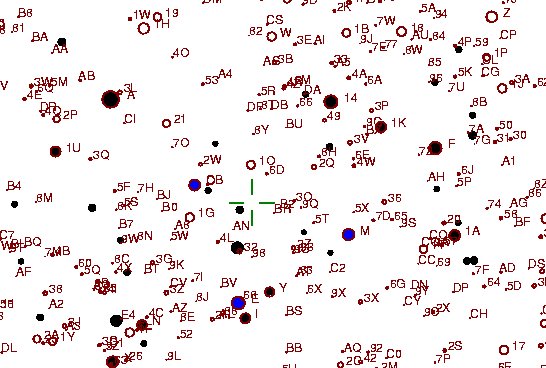 Identification sketch for variable star SU-GEM (SU GEMINORUM) on the night of JD2453022.
