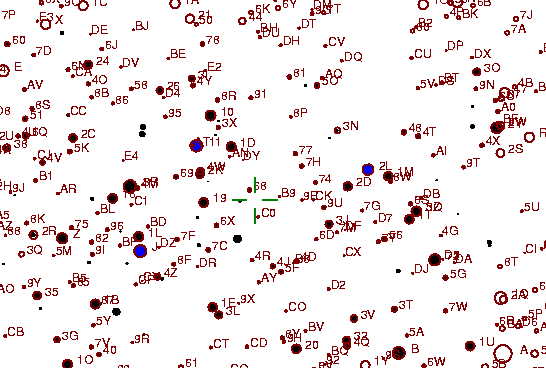 Identification sketch for variable star UV-GEM (UV GEMINORUM) on the night of JD2453022.