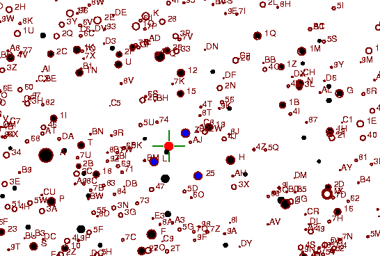 Identification sketch for variable star ZZ-GEM (ZZ GEMINORUM) on the night of JD2453022.