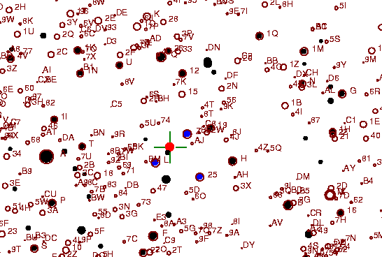 Identification sketch for variable star ZZ-GEM (ZZ GEMINORUM) on the night of JD2453022.