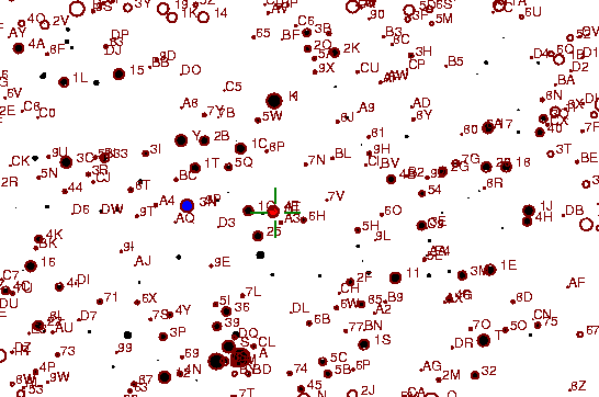 Identification sketch for variable star AQ-AUR (AQ AURIGAE) on the night of JD2453042.