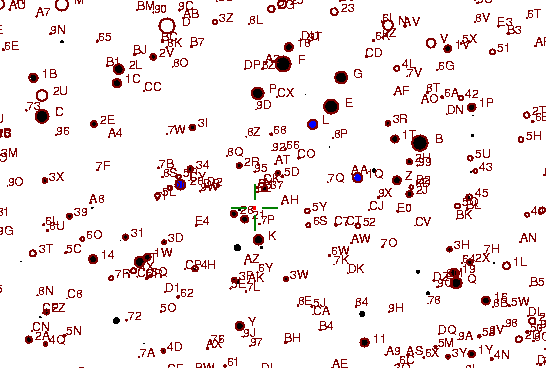 Identification sketch for variable star BP-GEM (BP GEMINORUM) on the night of JD2453042.