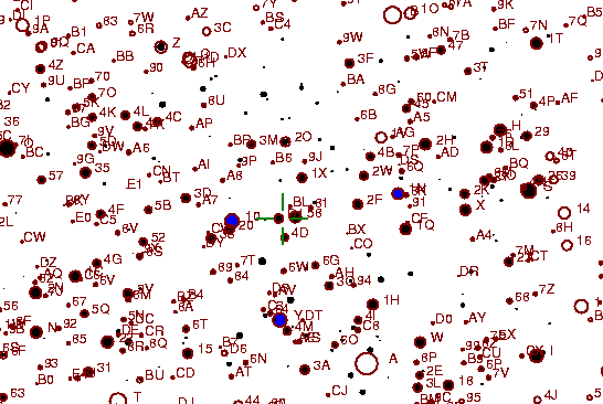 Identification sketch for variable star CD-GEM (CD GEMINORUM) on the night of JD2453042.
