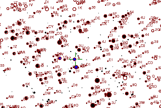 Identification sketch for variable star IT-GEM (IT GEMINORUM) on the night of JD2453042.