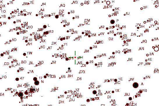 Identification sketch for variable star PQ-GEM (PQ GEMINORUM) on the night of JD2453042.