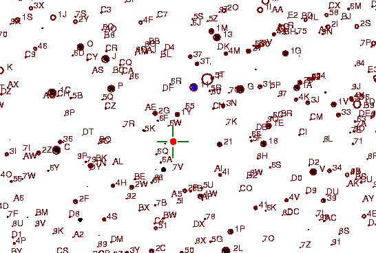 Identification sketch for variable star VX-AUR (VX AURIGAE) on the night of JD2453042.