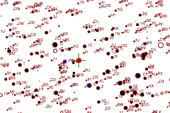 Identification sketch for variable star VX-GEM (VX GEMINORUM) on the night of JD2453042.