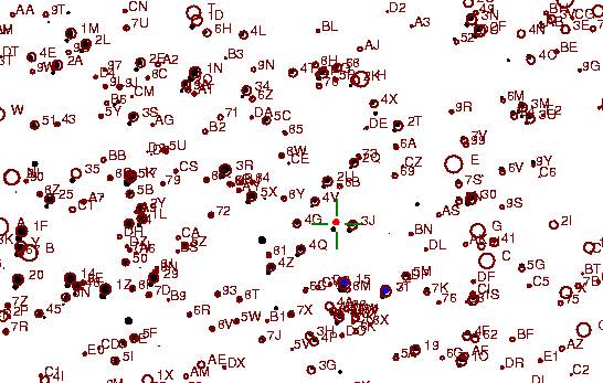 Identification sketch for variable star AZ-MON (AZ MONOCEROTIS) on the night of JD2453045.