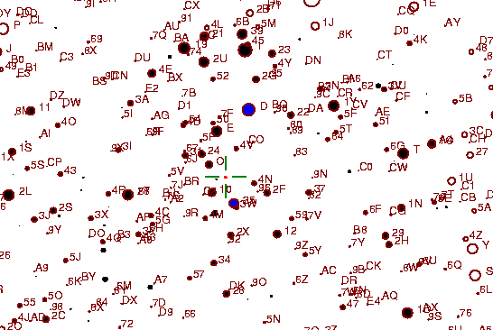 Identification sketch for variable star BY-CAM (BY CAMELOPARDALIS) on the night of JD2453045.