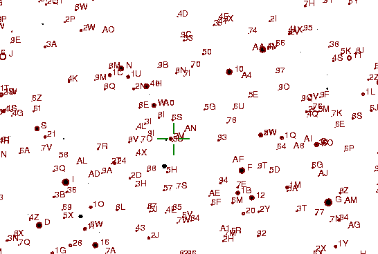 Identification sketch for variable star EI-UMA (EI URSAE MAJORIS) on the night of JD2453045.