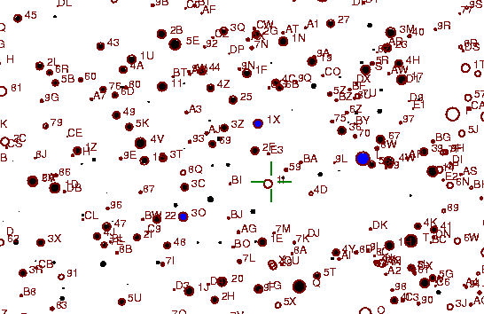 Identification sketch for variable star FX-MON (FX MONOCEROTIS) on the night of JD2453045.