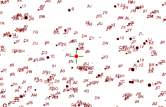 Identification sketch for variable star RZ-UMA (RZ URSAE MAJORIS) on the night of JD2453045.