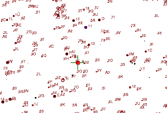 Identification sketch for variable star VV-UMA (VV URSAE MAJORIS) on the night of JD2453045.
